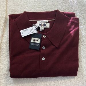 Joseph Abboud Men's Burgundy Polo Shirt